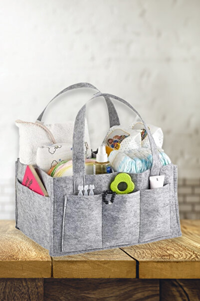 IRK Anne Bebek Bakım Düzenleyici Çok Amaçlı Keçe Organizer Çanta