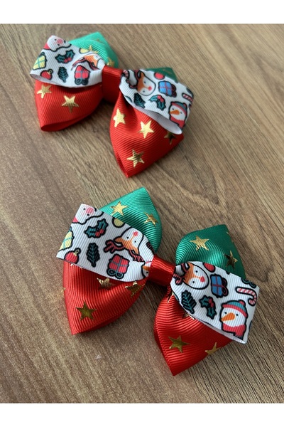 MeloKids New Year's Pattern Ribbon Clip Buckle Christmas Christmas New Year