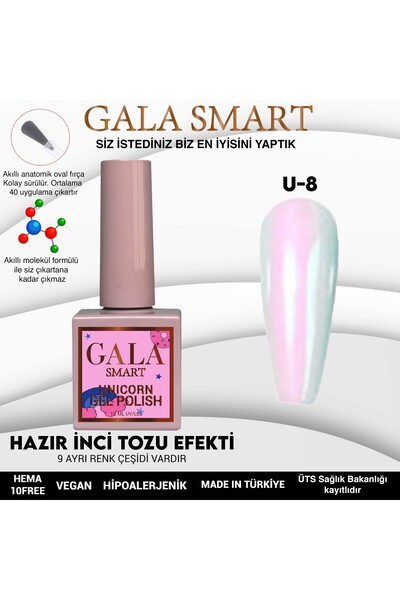 gala smart galasmart unicorn gel polish inci efekti kalıcı oje 10 ml. galasma...