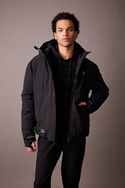 DeFacto Waterproof Slim Fit Hooded Zippered Jacket - Fit Su A3107Ax23Wn