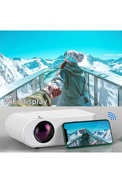 YENİTECH YeniTech Taşınabilir Mini Projektör Ev Ofis İçin Çok Fonksiyonlu Tel...