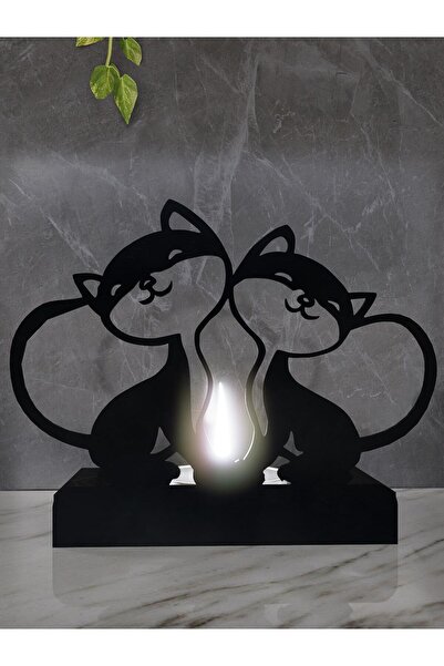 M&C Concept Cats Tekli Metal Mumluk - Siyah