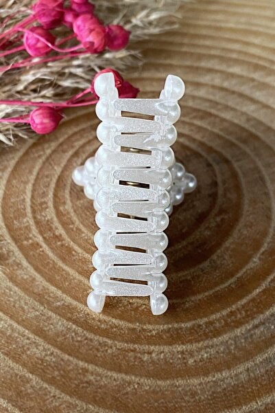 Gökkuşağı Accessories اللون الأبيض مثلث الشكل مزلاج مشبك