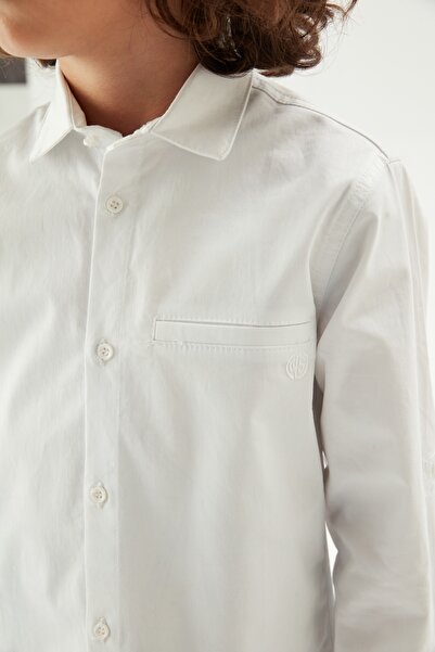 Nebbati Boy's White Shirt