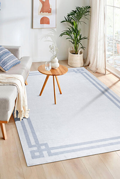 Valery Home Bianca Eco Dijital Baskı Makinada Yıkanabilir Kaymaz Taban Dekora...