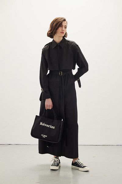 Manuka Schwarzes Trench-Kleid