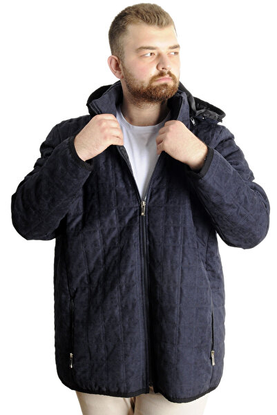 ModeXL Mode XL Великий розмір Чоловічий куртка з капюшоном Капітоне 23639 Синій