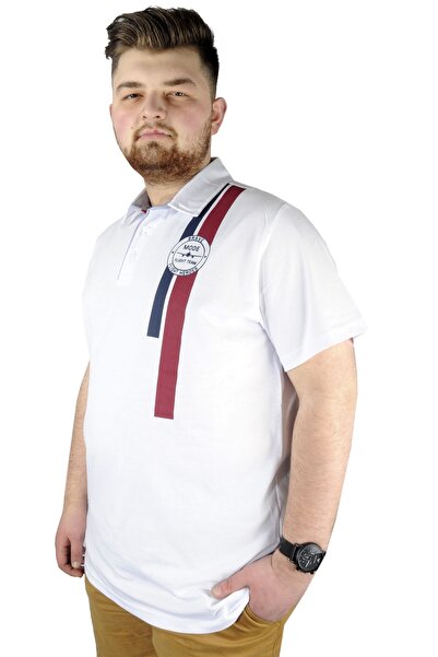 ModeXL Mode Xl Men's T-Shirt Polo Flight Team 22311 White