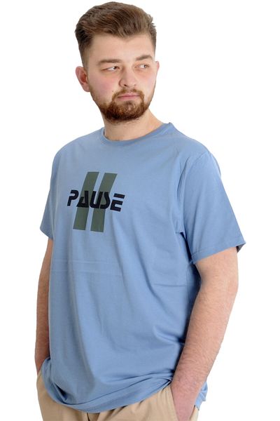 ModeXL Tricou bărbați - Mode XL, Plus Size, Pause 23109, Albastru