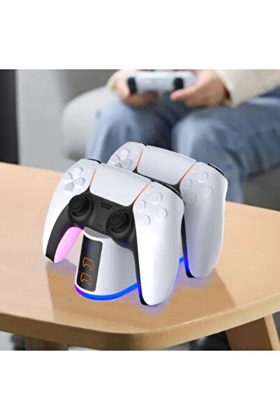 comse Ps5 Dualsense Şarj Standı Rgb Işıklı Led Göstergeli Dsp828