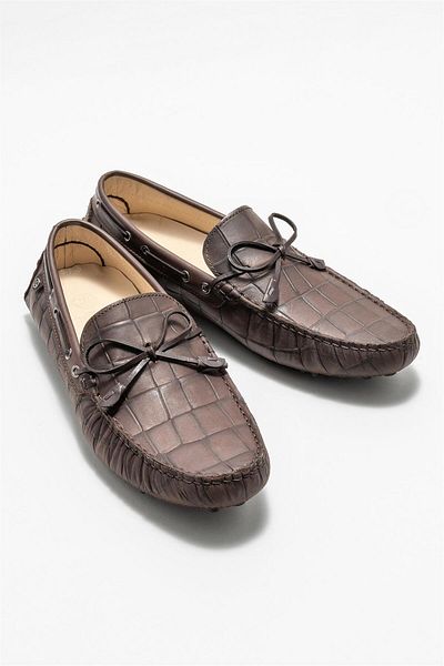Elle Shoes Brown Leather Men's Casual Shoes