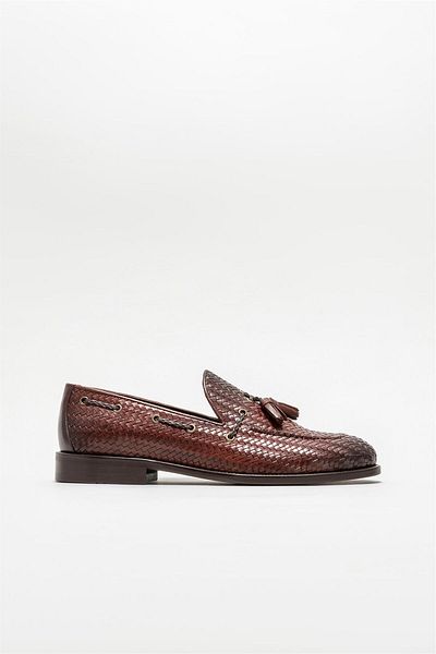 Elle Shoes Brown Leather Men's Loafer