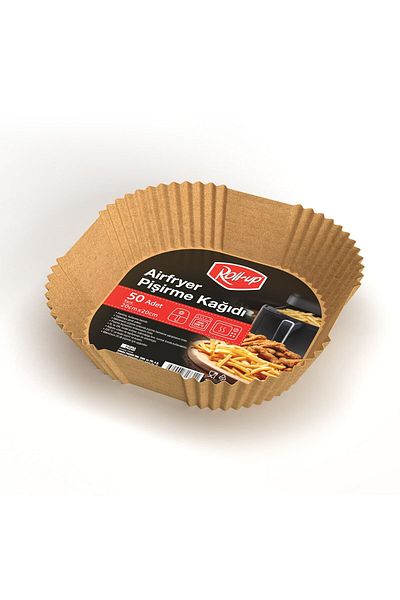 Roll-Up Airfryer Baking Paper Square 20cm 50 Pieces