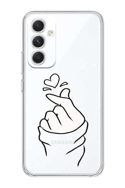 Magic Ring Heart Patterned Transparent Phone Case Compatible with Samsung Gal...