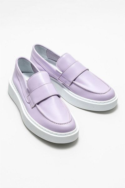Elle Shoes Lilac Leather Men's Loafer