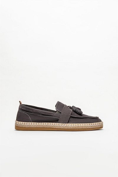 Elle Shoes Men's Espadrille - Anthracite Leather