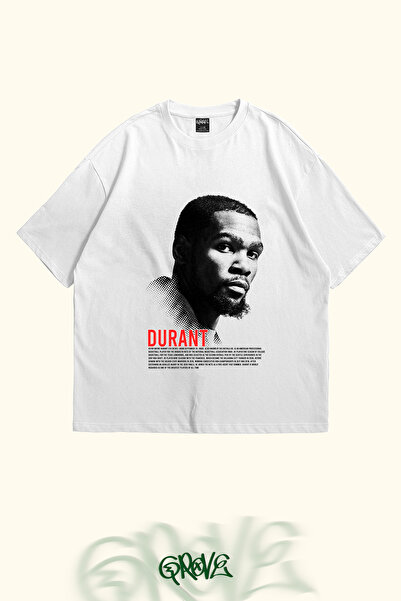 Grove Fashion تي شيرت كيفن ديورانت مطبوع للجنسين مقاس كبير