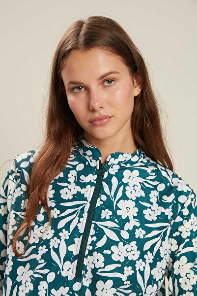 Manuka Wzorzysty 3-częściowy komplet kostiumów kąpielowych KWIAT-OLEJ