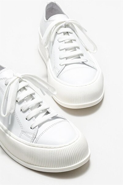 Elle Shoes Women's Sneakers - White Leather