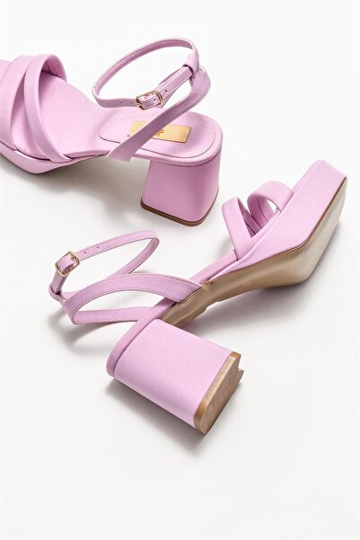 Elle Shoes Lilac Women's Heeled Sandals
