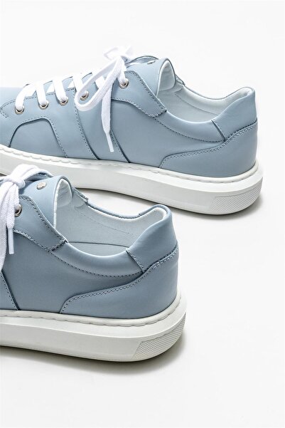 Elle Shoes Mavi Deri Erkek Spor Ayakkabı