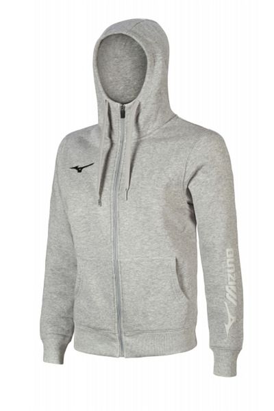 MIZUNO Ανδρικό γκρι φούτερ με κουκούλα - Φούτερ με φερμουάρ