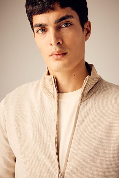 DeFacto Ζακέτα με φερμουάρ γιακά με κανονική εφαρμογή R1686az23wn