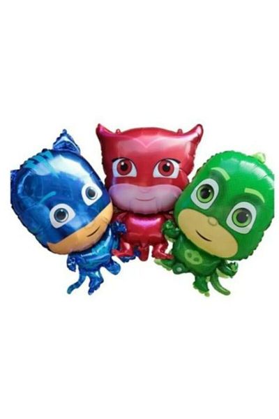 Happyland Cat Child Lizard Owl Girl Foil Balloon Set, Set of 3