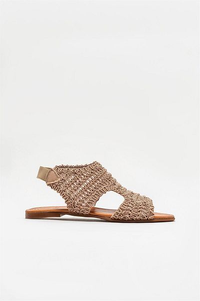 Elle Shoes Natural Women's Flat Sandals
