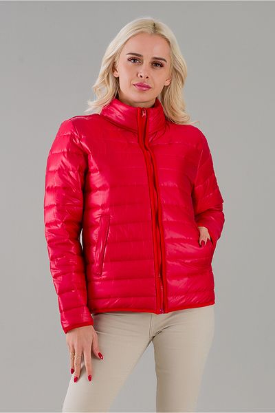 Bold & Young Women's Stand-up Collar Flato Pocket Waterproof Silicone Fiber Inflatable Stand-up Collar Coat