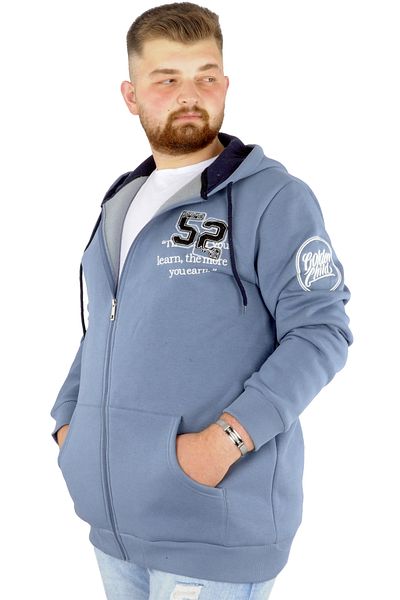 ModeXL Ανδρικό φερμουάρ με κουκούλα ιδρώτα XL - You Earn 22521 Blue