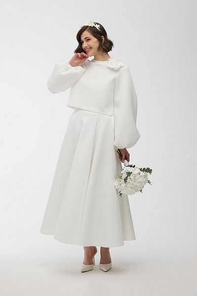 Manuka Partial Crinoline Skirt Ecru