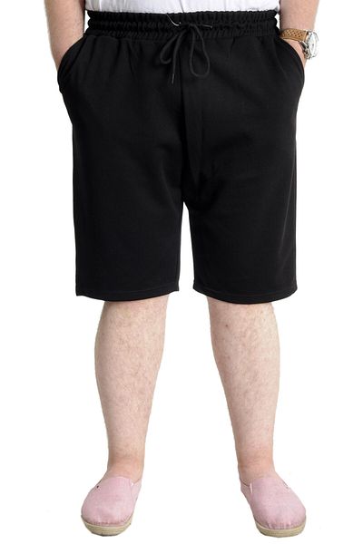 ModeXL Pantaloni scurți pentru bărbați Mode XL Plus Size INTERLOK 23515 Negru