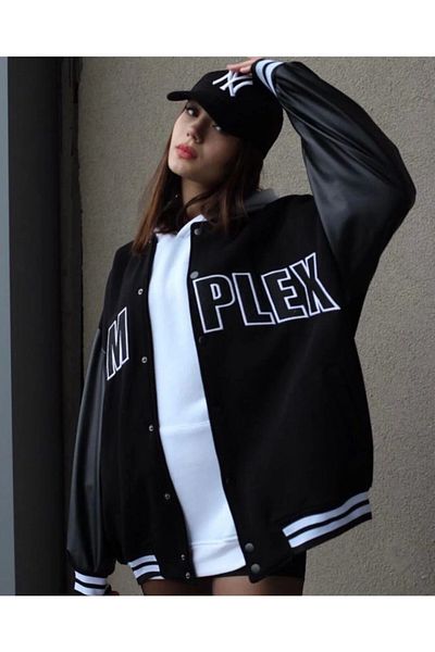 Riowela College Jacket New Season Hooded Complex εμπριμέ Bomber Unisex Jacket