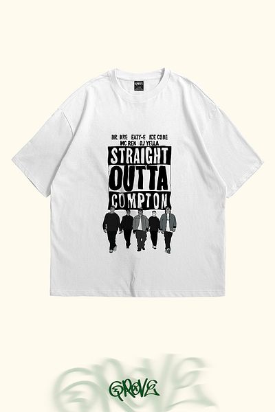 Grove Fashion Tricou oversize unisex cu imprimeu Dr Dre Eazy-E Ice Cube