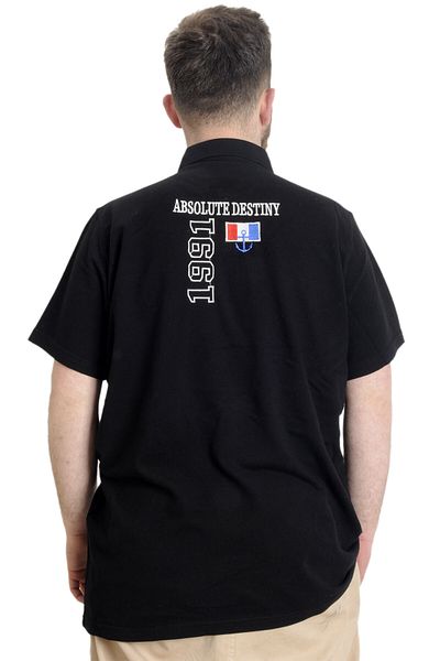 ModeXL Mode Xl Tricou Bărbați Dimensiune Mare Polo Absolute Destiny 23335 Negru