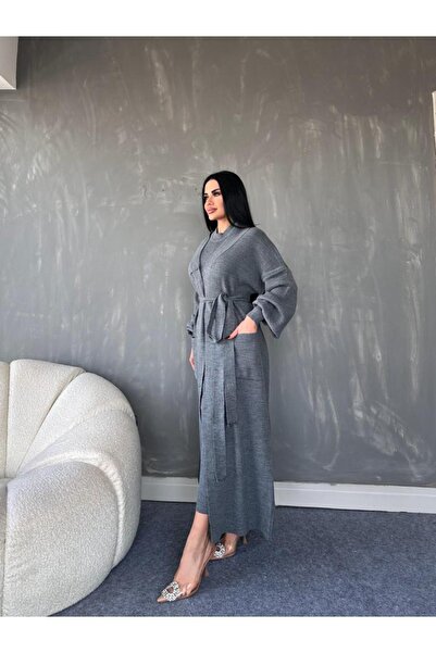 MAY MARA WOMEN'S O-COLLAR DRESS AND LONG CARDIGAN SUIT