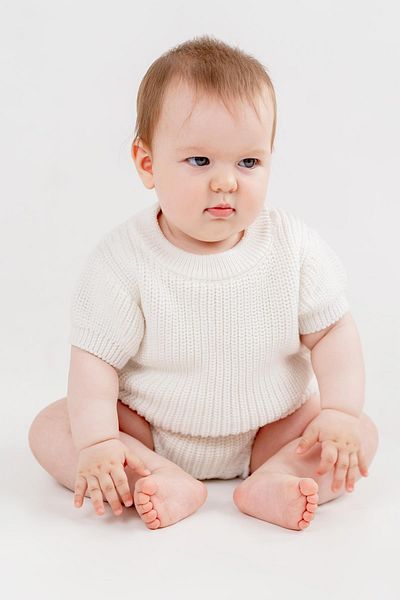 Minora Unisex Knitwear Thessaloniki Suit with Shorts Bone