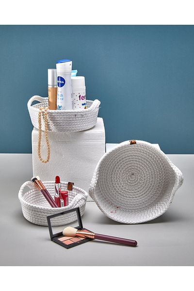 MS Glassware Σετ διακοσμητικό καλάθι 3 τεμαχίων Anatolian με χερούλια