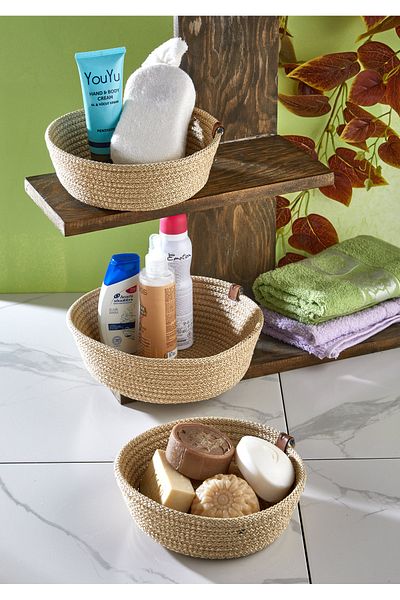 MS Glassware Комплект от 3 декоративни кошници с анадолски дръжки