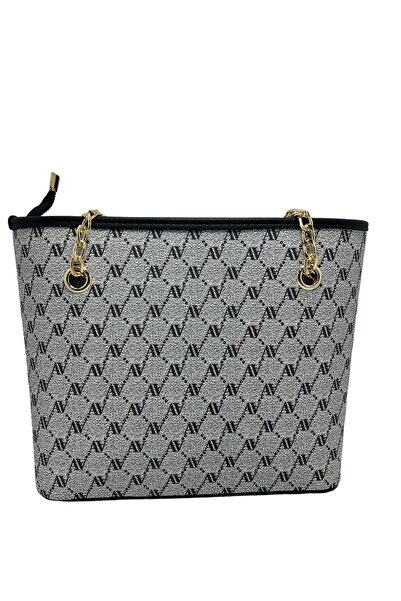 Armine Noktalı El Çantası, Omuz Çantası gri Baskılı 271