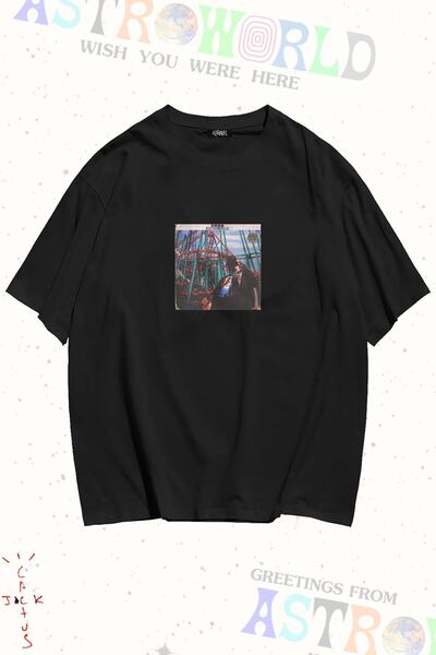 Grove Fashion تي شيرت ترافيس سكوت لونابارك للجنسين مقاس كبير