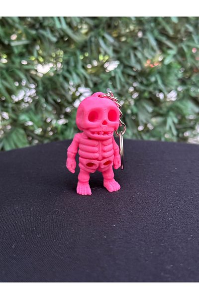 3dbaydesign MOVABLE MINI SKELETON KEYCHAIN (pink)