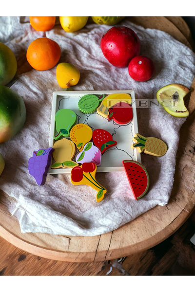 Livenci Ahşap Meyve Puzzle