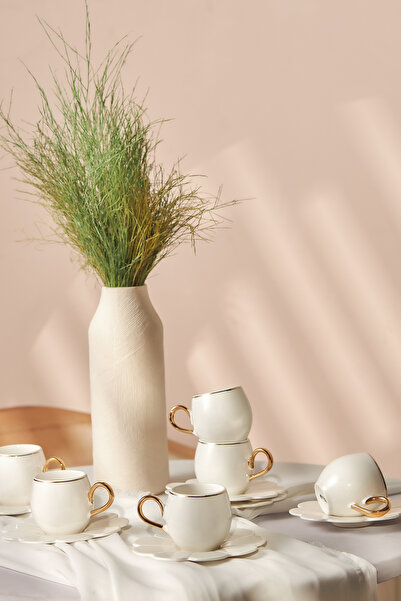 Emsan Beyoğlu 6 Kişilik Porselen Kahve Fincan Takımı 80 ml