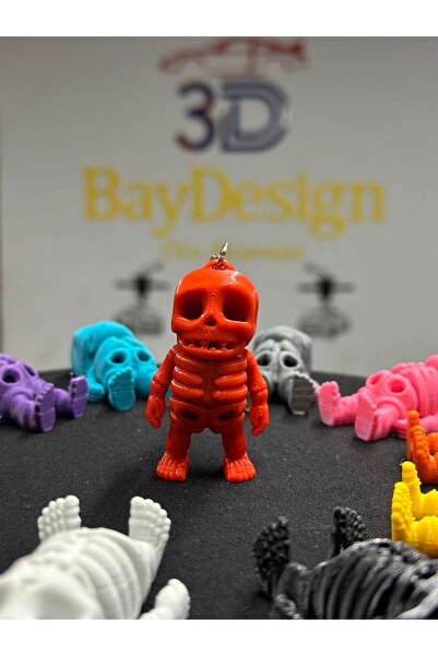 3dbaydesign CHEI MOCIONĂ MINIATURĂ SKELETON (roșu)