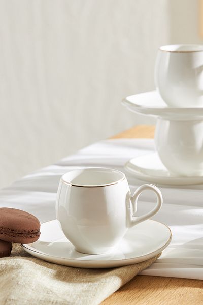 Emsan Freya Set of 6 Porcelain Coffee Cups