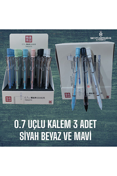 SEYFİKİRTASİYE 0.7 MM VERSATİL UÇLU KALEM 3 ADET TM-2570