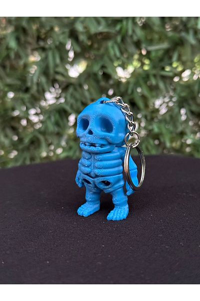 3dbaydesign MOVABLE MINI SKELETON KEYCHAIN (blue)