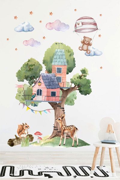 Grafikup Autocolant de perete pentru camera copiilor Tree House